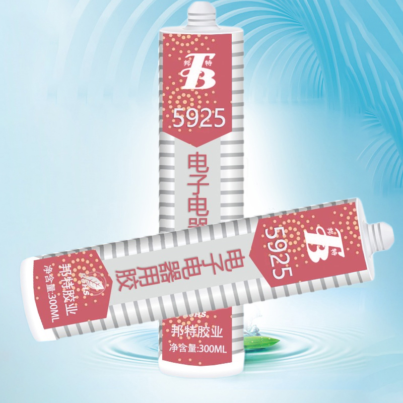广研5925电子电器阻燃胶，家电电器粘接密封胶，工业电子通用型硅酮胶