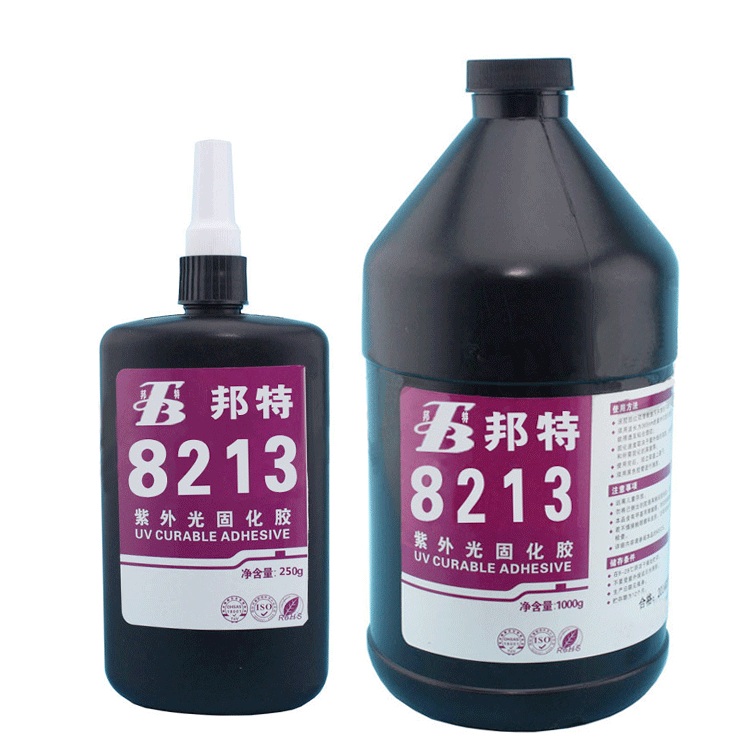 广研紫外光固化胶玻璃粘接玻璃系列8211系列，玻璃与玻璃粘接UV胶，粘接玻璃无影胶